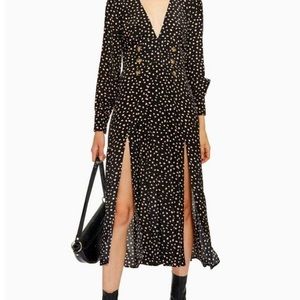 Top shop long sleeve midi dress